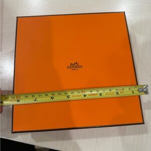 Hermes Orange Gift Box with Black Logo
